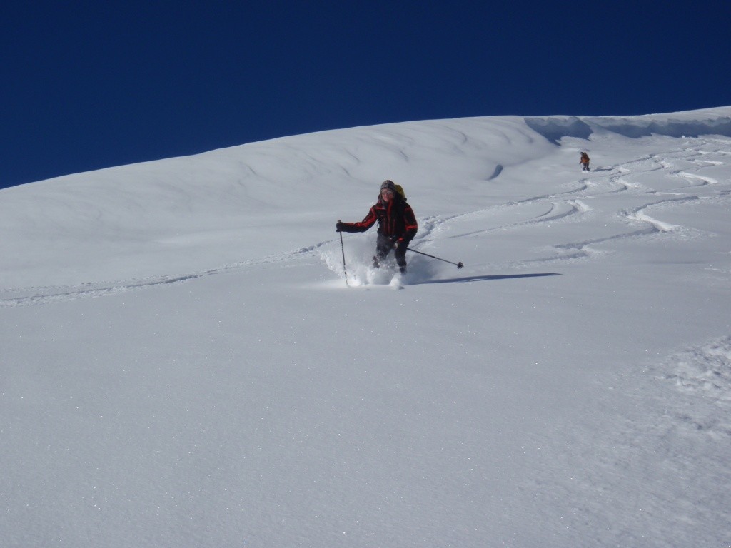 Descente pente sommitale