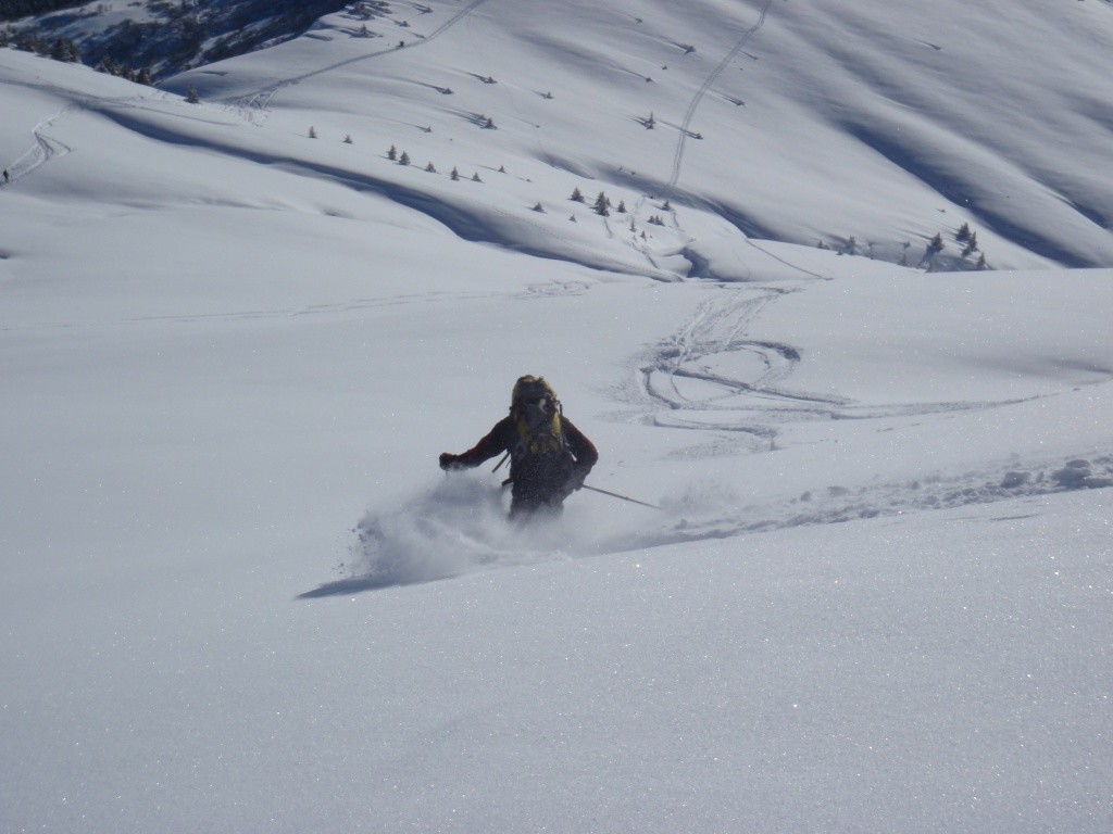 Descente pente sommitale