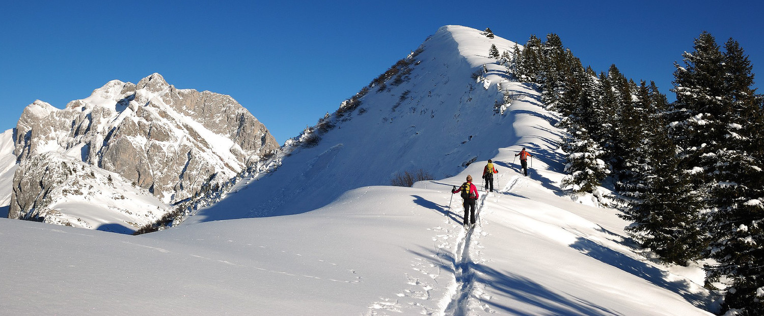Arête W et sommet de Lachau en vue