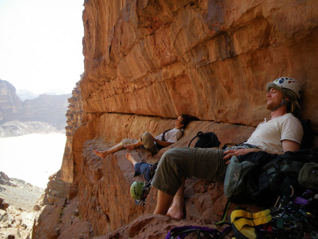 at rest high above Wadi Rum
