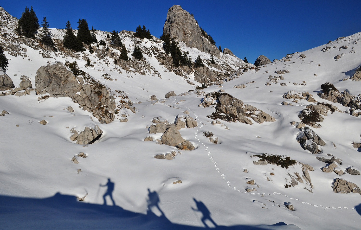 Les ombres dans les Creux de Chalune