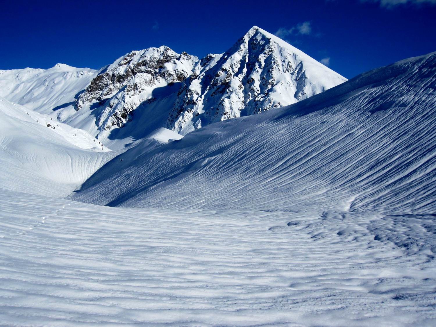 la cima di Grom, salendo al monte Resverde