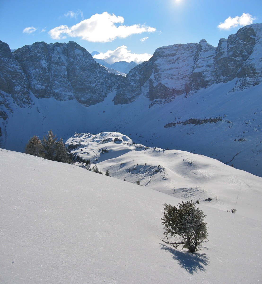 Partie supérieure au dessus des chalets d'Ardens
