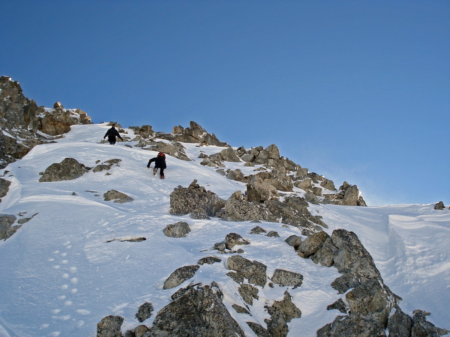 Descente du sommet
