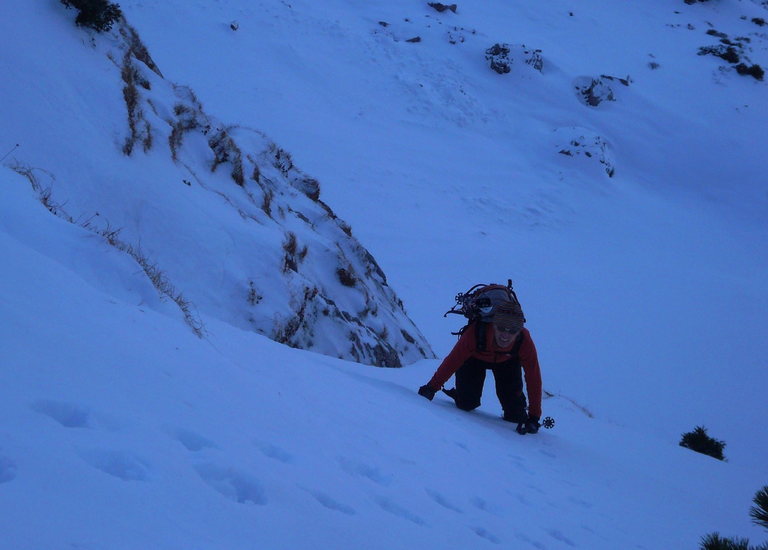 Descente du versant N de la brèche...court mais pimenté !