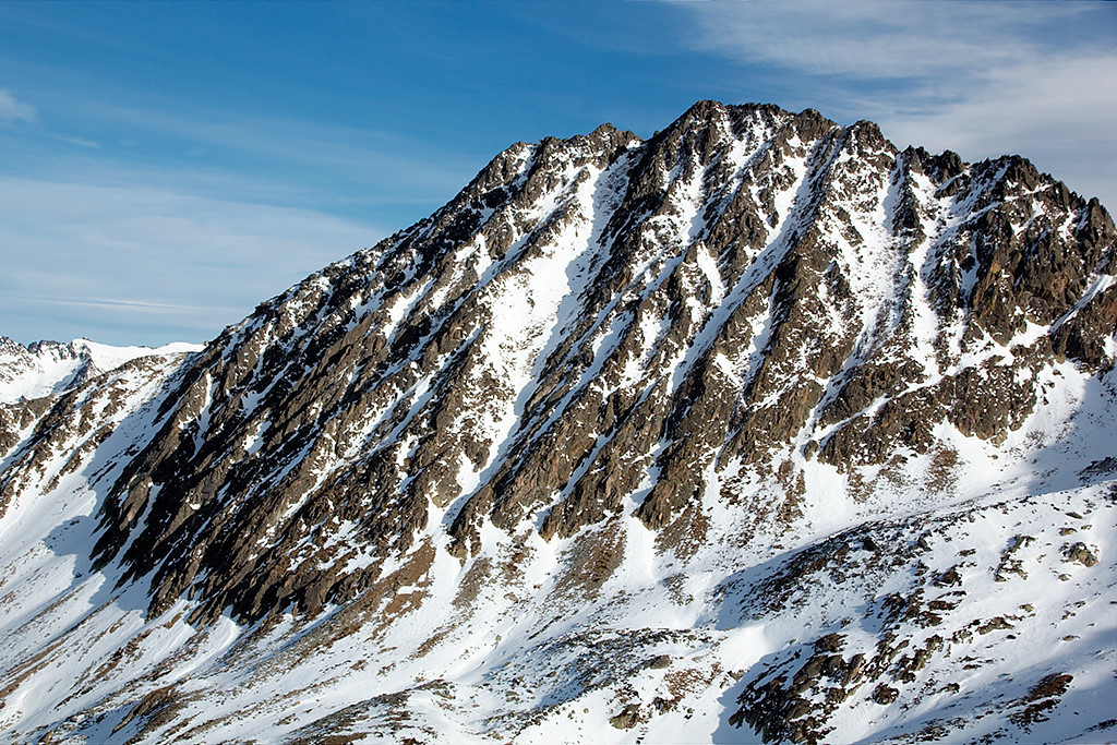 Puig Pedrós versant W (couloir SW au centre)