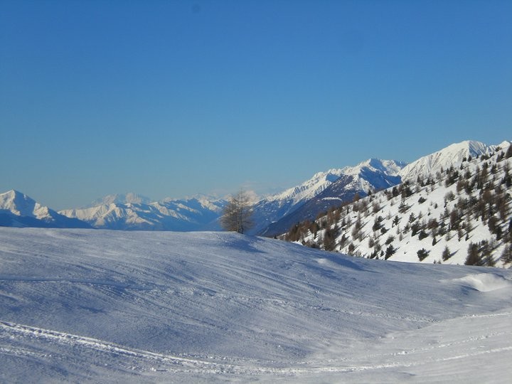 sullo sfondo il Monte Rosa