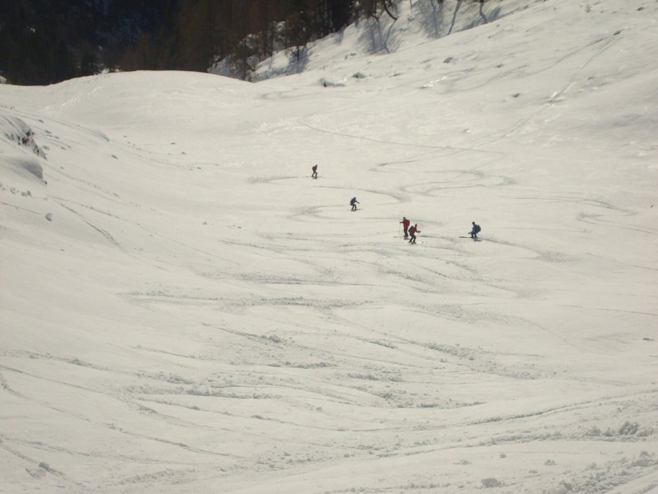 discesa dalle Schegge