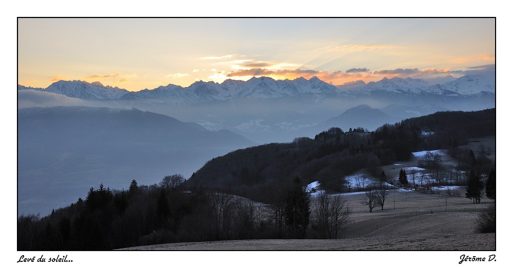 Levé du soleil sur Belledonne