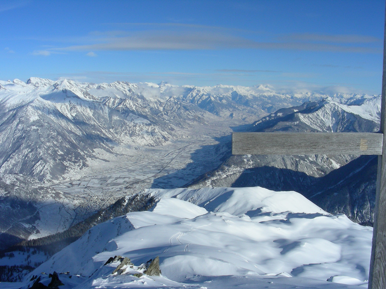 La plaine du Rhône sous son blanc manteau