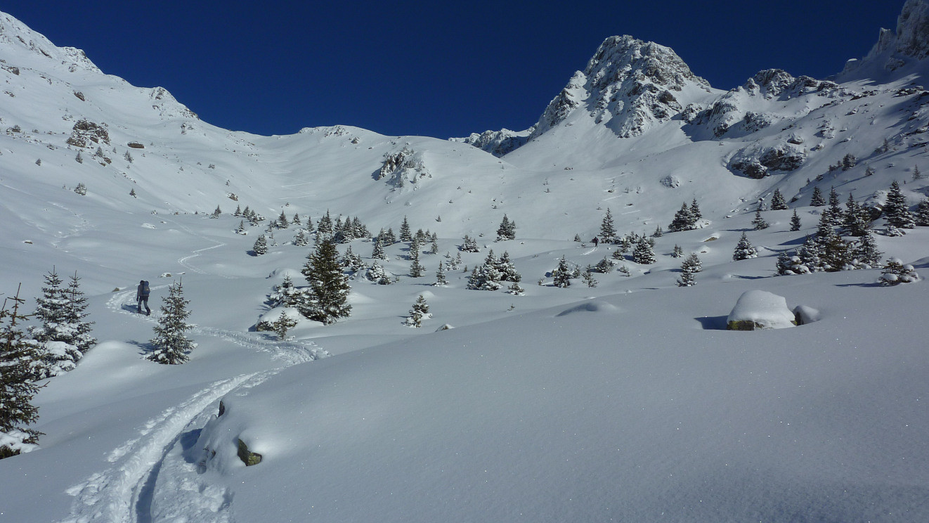 Arrivée dans la Combe du Vénétier