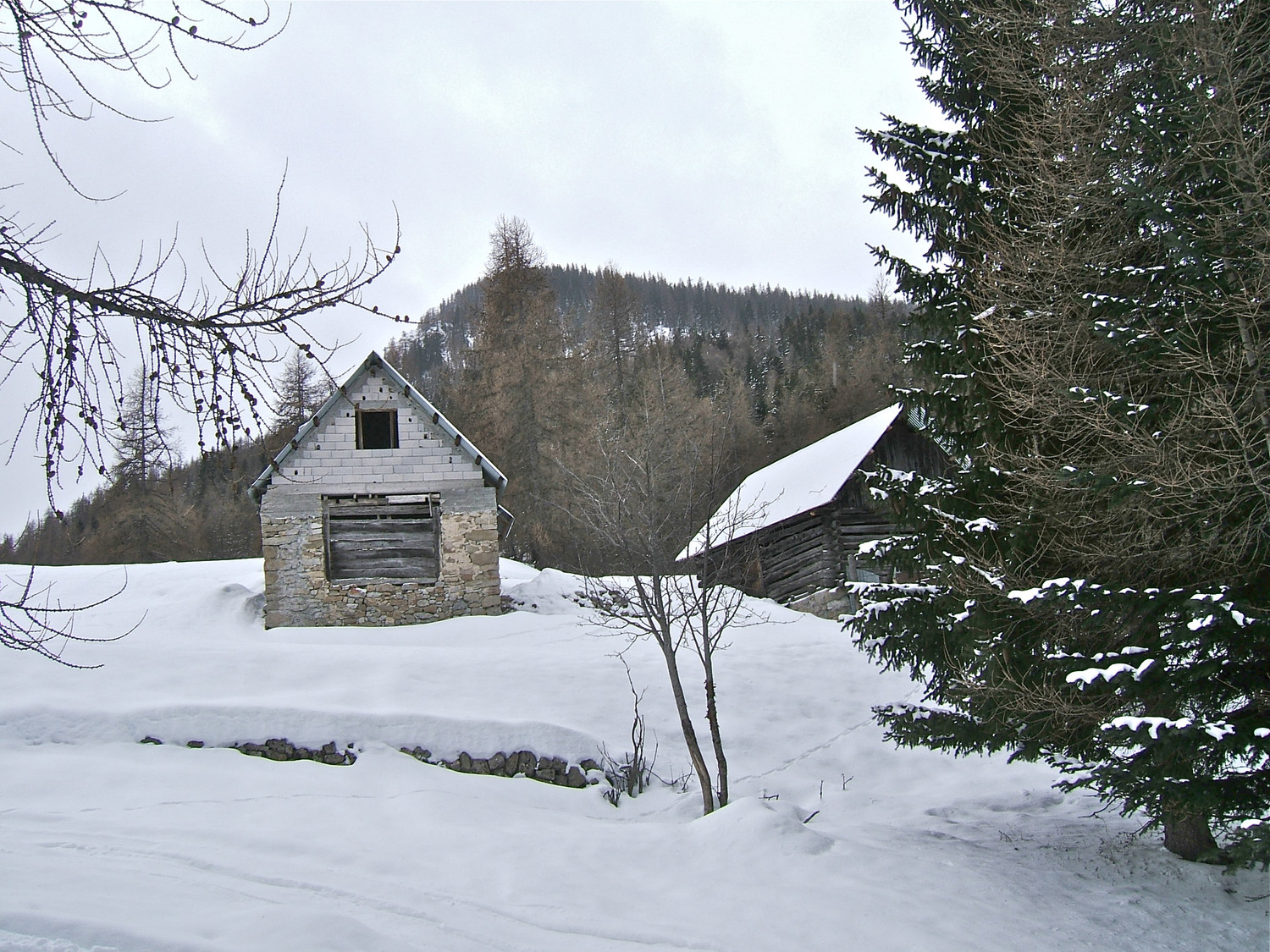 Granges où l'on abandonne la direction du Col de l'Anelle.