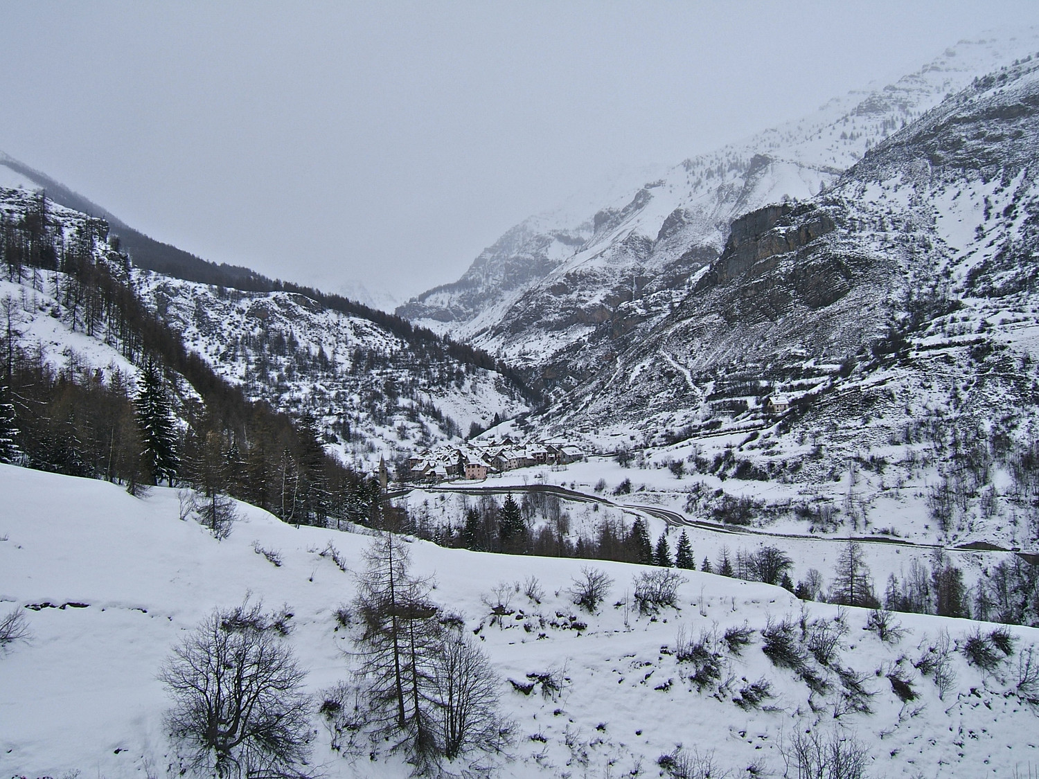 St Dalmas et le mauvais temps qui arrive.