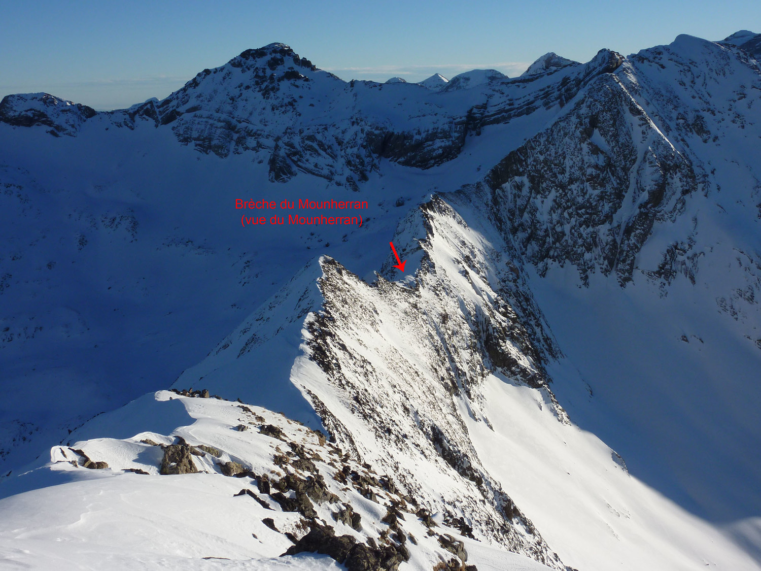 Pic Mounherran - Retour par la Brèche du Mounherran