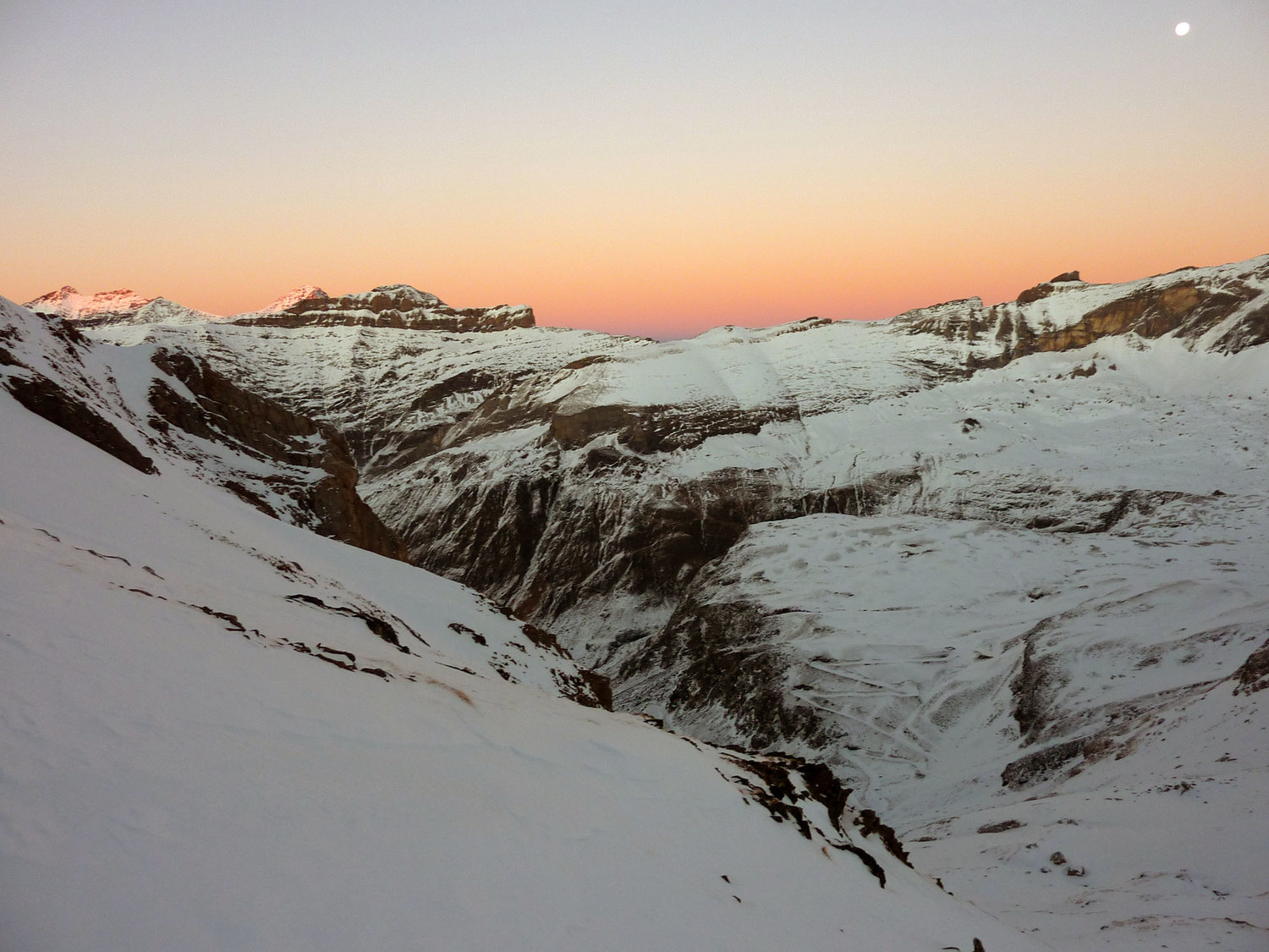 Coucher de soleil sur le cirque de Troumouse