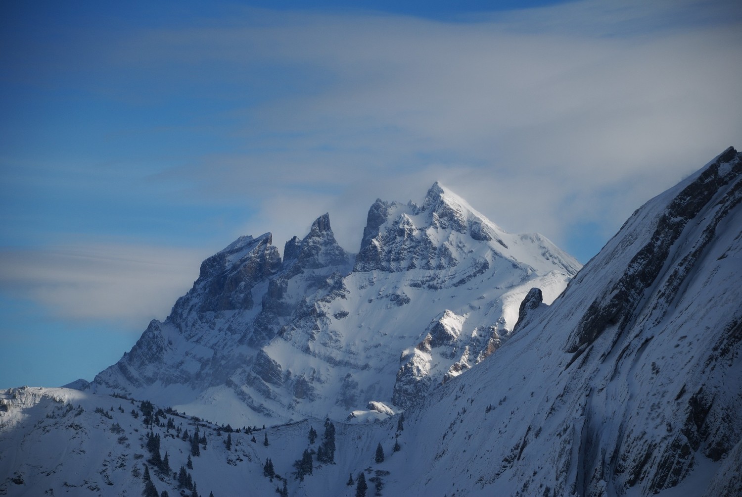 Dents du Midi vues de la Pte de la Golèse