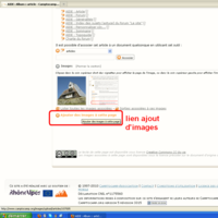 Lien "Ajouter des images à cette page"