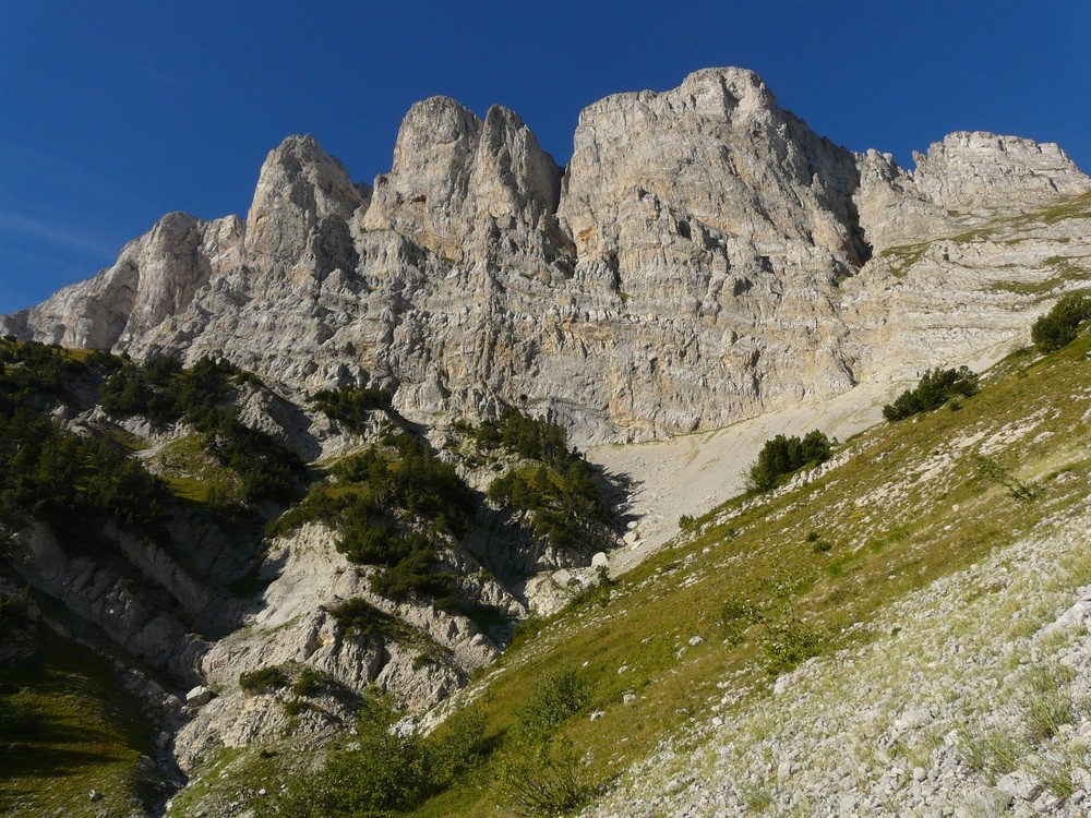 Au pied du versant E du Grand Veymont