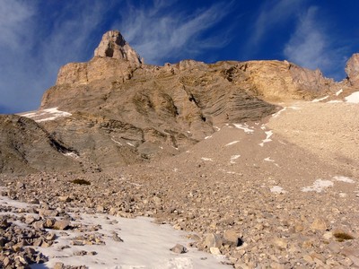 Le Rocher Rond depuis le vallon des Clausis