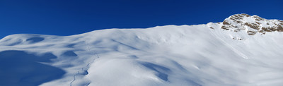 La sella a sinistra del Monte Stavello  a circa 2330 m