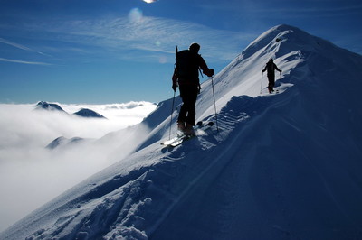 Ultimi metri verso la vetta del Pizzo Stagno