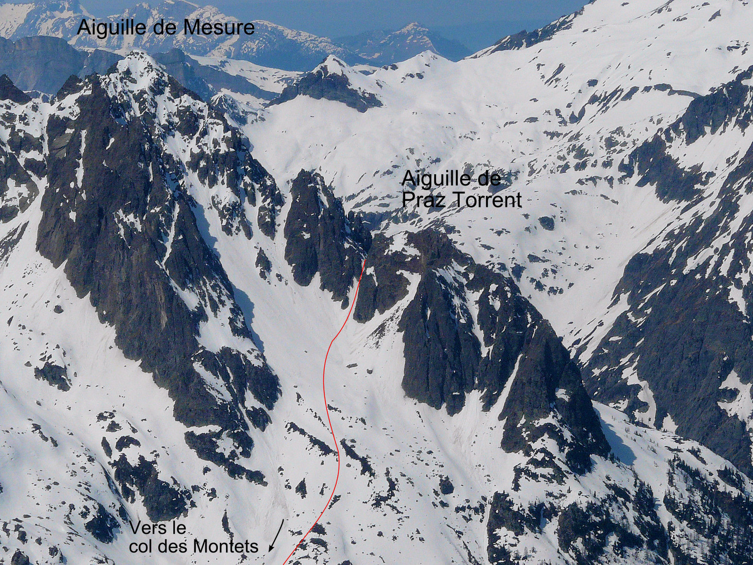 Montée à la Brèche de Praz Torrent depuis le col des Montets
