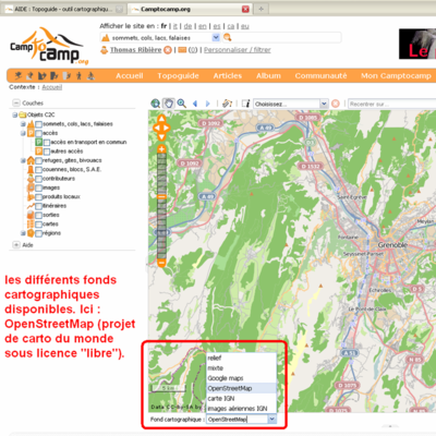 [carte/carto] Différents fonds de carte sont disponibles