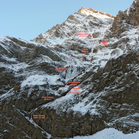 Cirque de Gavarnie - Torrent des Druides - Vue des différentes sections de l'intégrale
