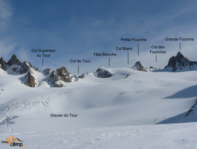 Le haut du glacier du Tour Le haut du glacier du Tour