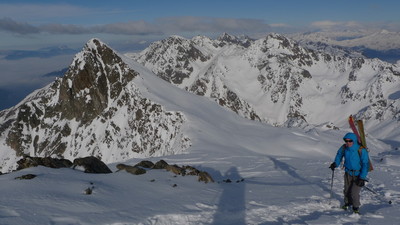 Arrivée au sommet du Rocher Blanc Arrivée au sommet du Rocher Blanc