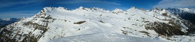 Panorama à 180° depuis le Palastre : de l'W à l'E Panorama à 180° depuis le Palastre : de l'W à l'E