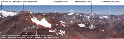 Cerro Comandante Cabot visto desde Olivares Central                        