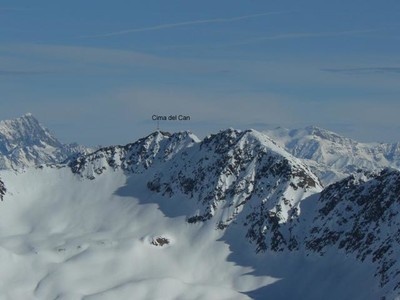 Cima del Can dalla cima del Monte Vago Cima del Can dalla cima del Monte Vago