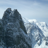 Les Drus depuis la Petite Verte