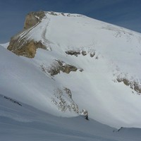 Rocher Rond - Au dessus du couloir NE de l'Aiglière