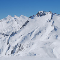 Il Piz Mader 3001 m dal Piz dal Sasc a sinistra il Gletscherhorn 3107 m