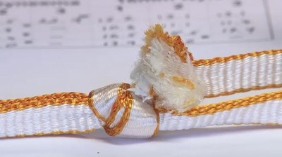 Sangle Dynema fragilisée par un nœud