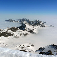 Mer de nuages depuis le sommet du Cambalès