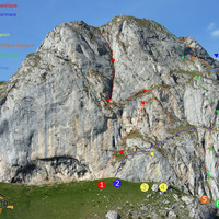 Casque du Lhéris - Topo de la face SW