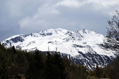 Il Monte Vago 3059 m versante N dal fondovalle. 