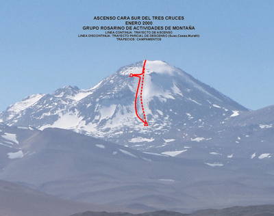 Ruta cara sur Nevado Tres Cruces Ruta cara sur Nevado Tres Cruces