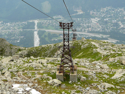 Téléphérique des Glaciers (ligne de moyenne tension à ce jour)