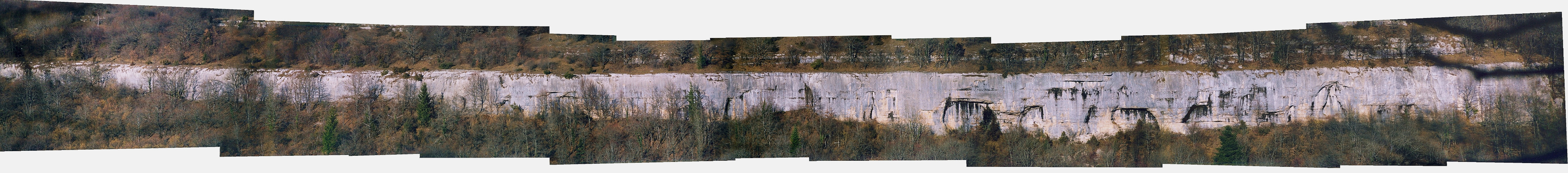 La falaise de Chambly photographiée en hiver