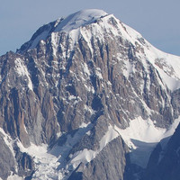 Il Monte Bianco 4807 m versante S dalla Testa del Rutor 3486 m