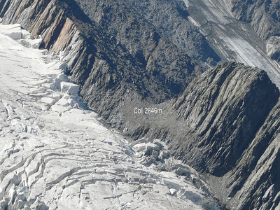 Montagne de Taconnaz le col 2846m (depuis la Jonction)