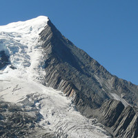 Partie haute de la Montagne de Taconnaz au pied de l'aiguille du Goûter