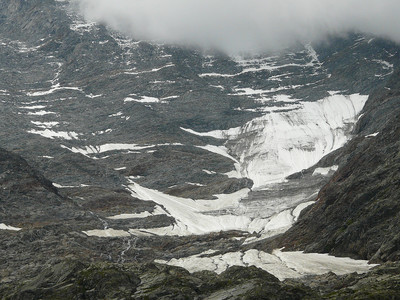 Le glacier du Bourgeat, face N aiguille du Goûter