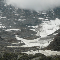 Le glacier du Bourgeat, face N aiguille du Goûter