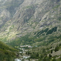 La berarde en descendant du refuge Temple-Ecrins