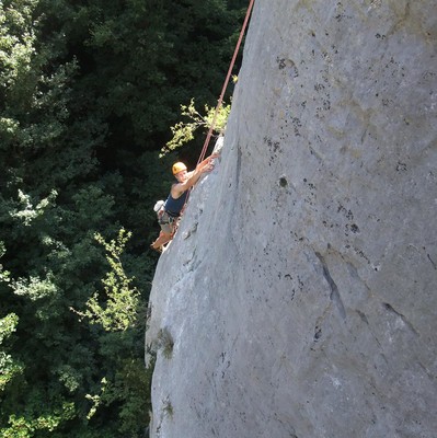 Verdon - Valaude - le pilier en 6b du bas